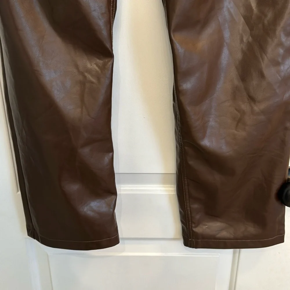 ABERCROMBIE & FITCH CURVE LOVE 90’s STRAIGHT HIGH RISE BROWN PANT 16L - Picture 3 of 6